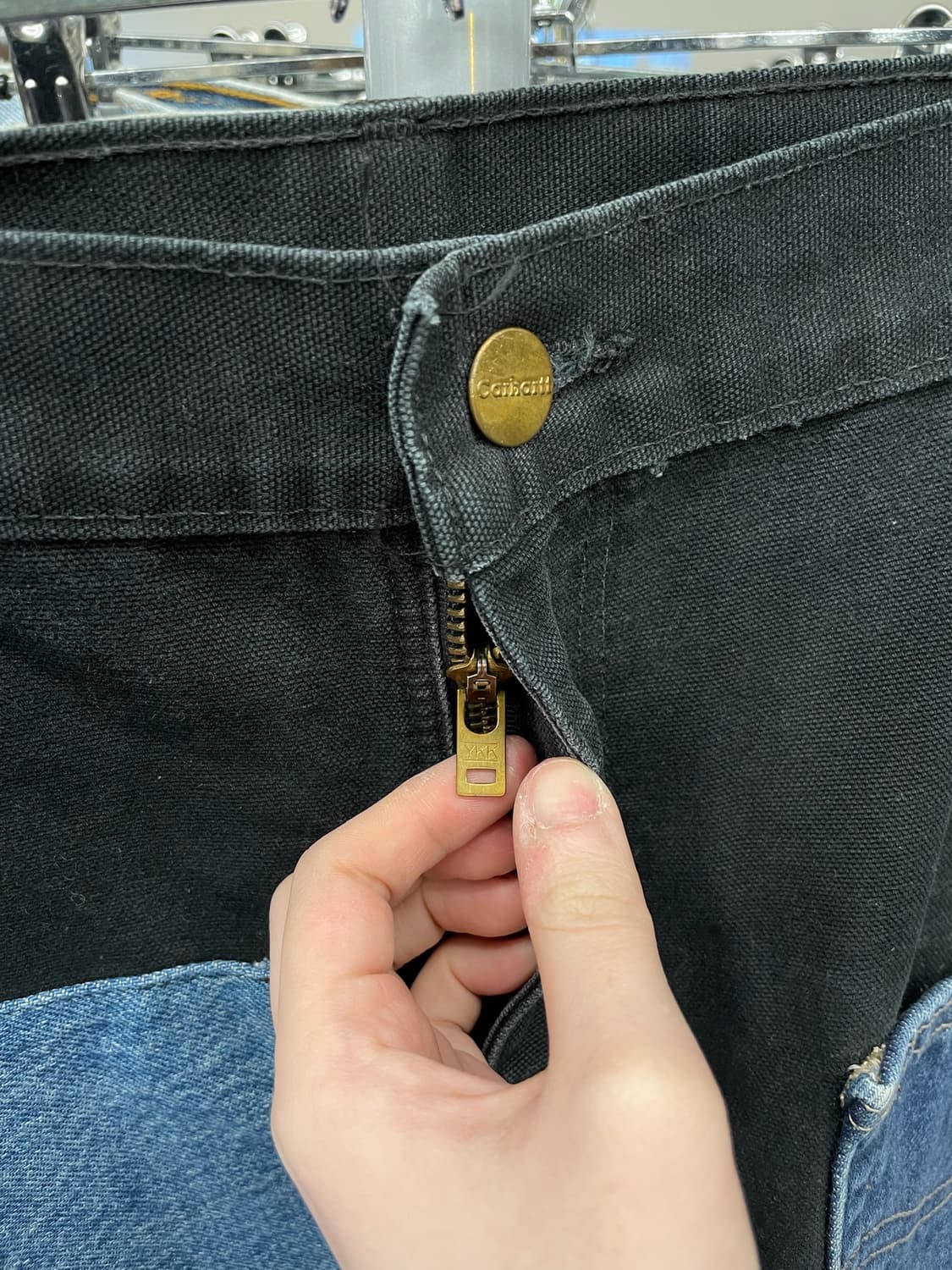 Carhartt 칼하트 더블니 데님 패치워크 커스텀 팬츠 상품이미지7