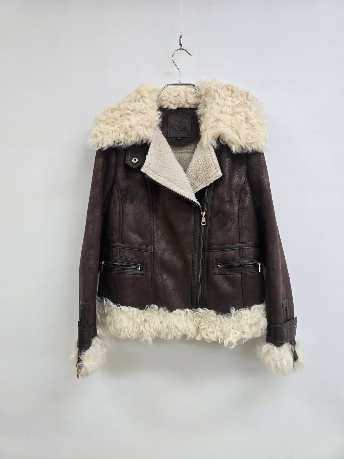 오야니 양털 양가죽 무스탕 집업 상품이미지1