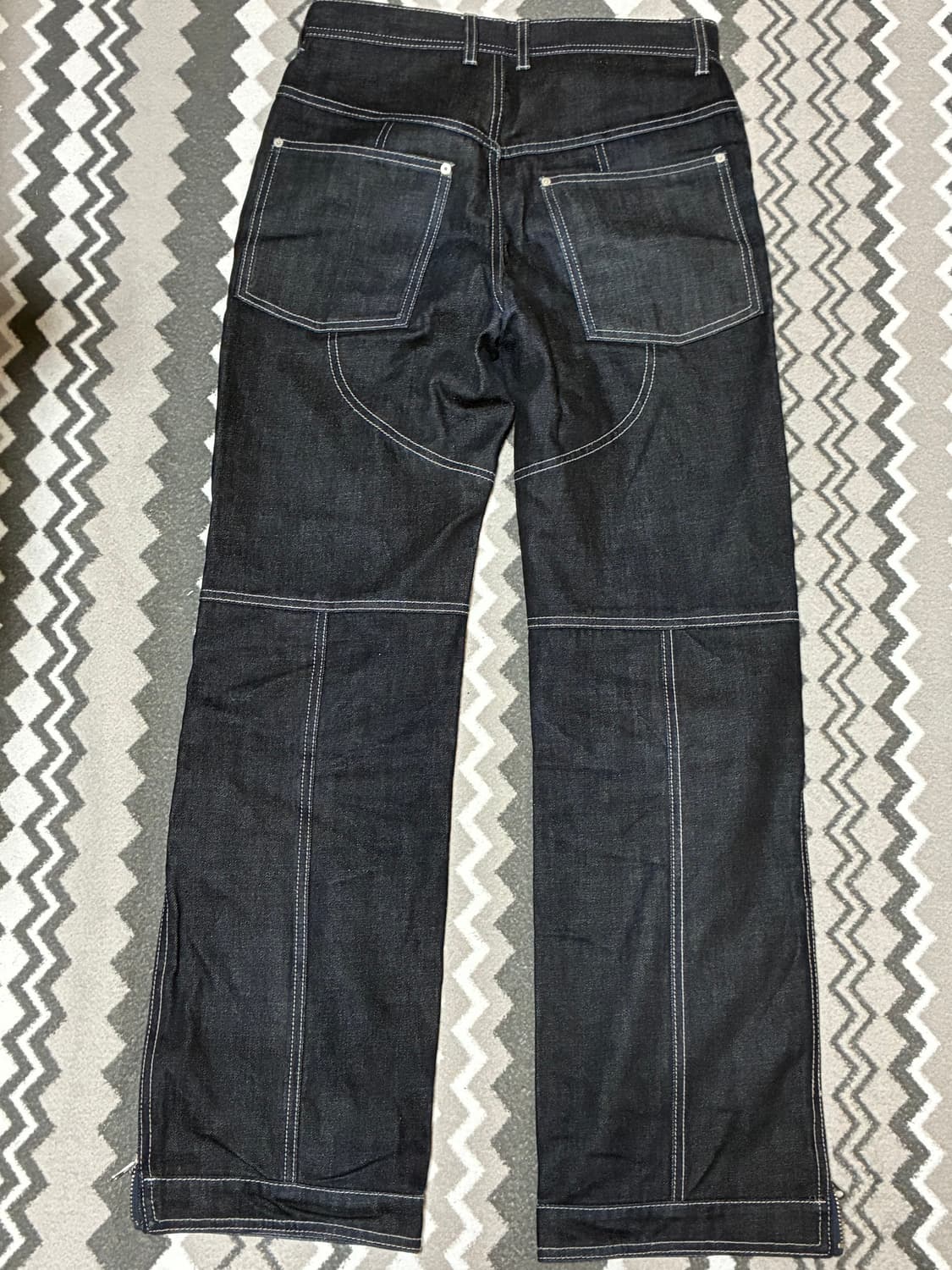 앤더슨벨 지퍼 와이드 레그 리지드 진 (인디고 28) 상품이미지2