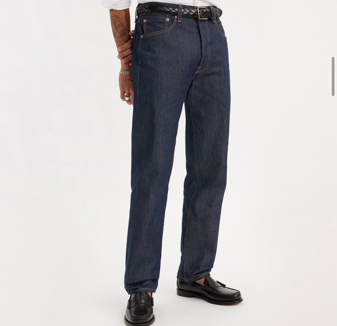 리바이스 501 오리지널 핏 리지드 진 다크 인디고 상품이미지3