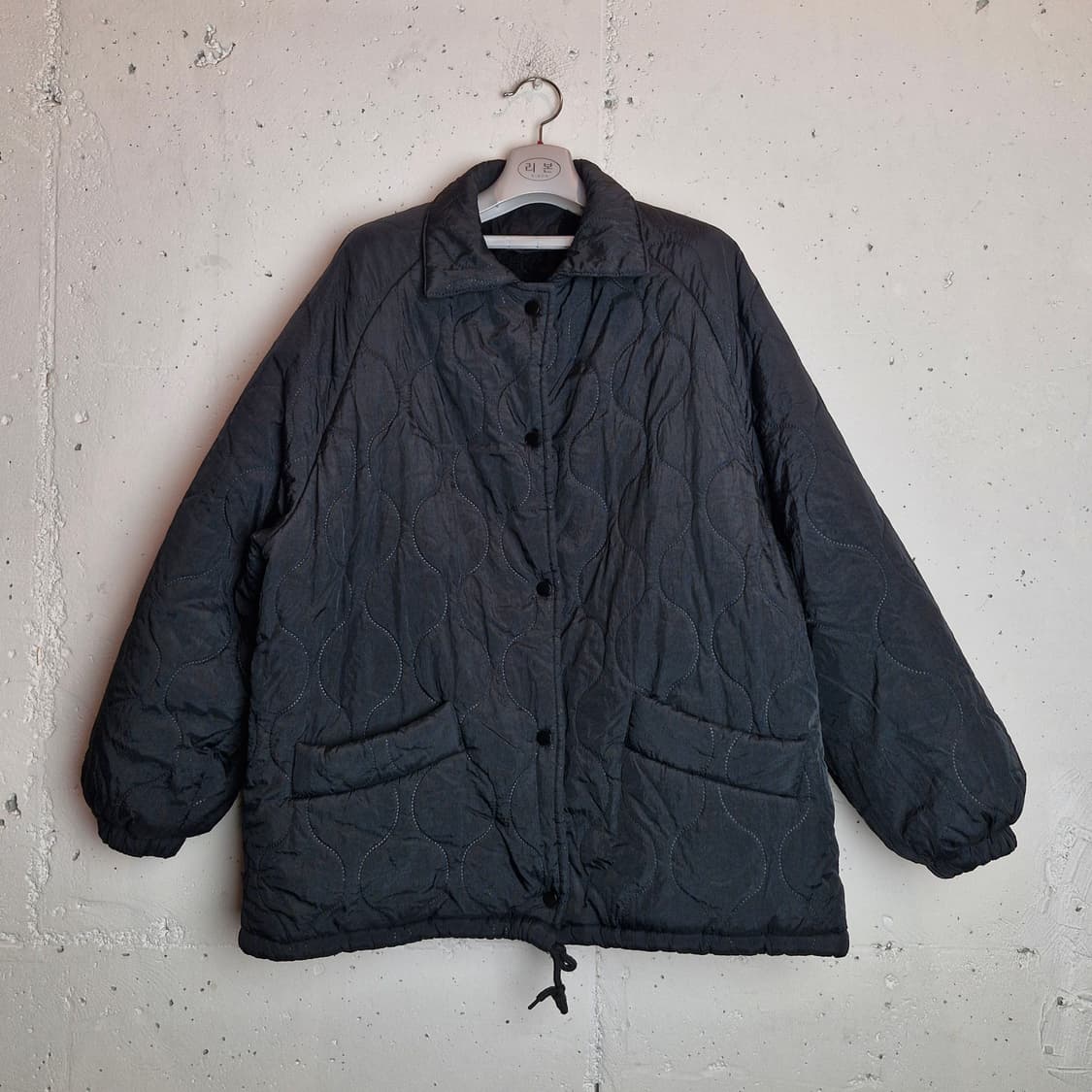 빅사이즈 오버핏 누빔 쉐르파 패딩  상품이미지1