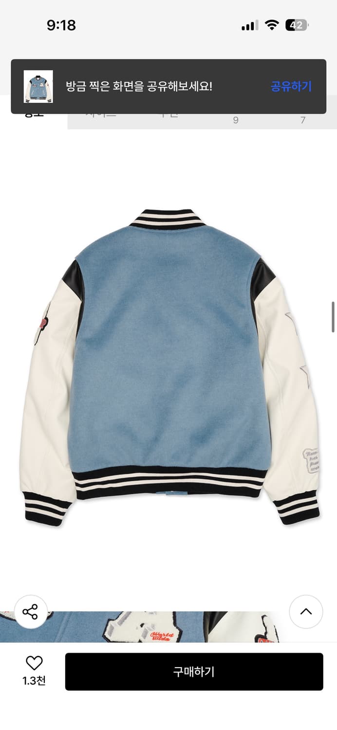 아메스 바시티 FOOTBALL VARSITY JACKET BLUE 상품이미지3