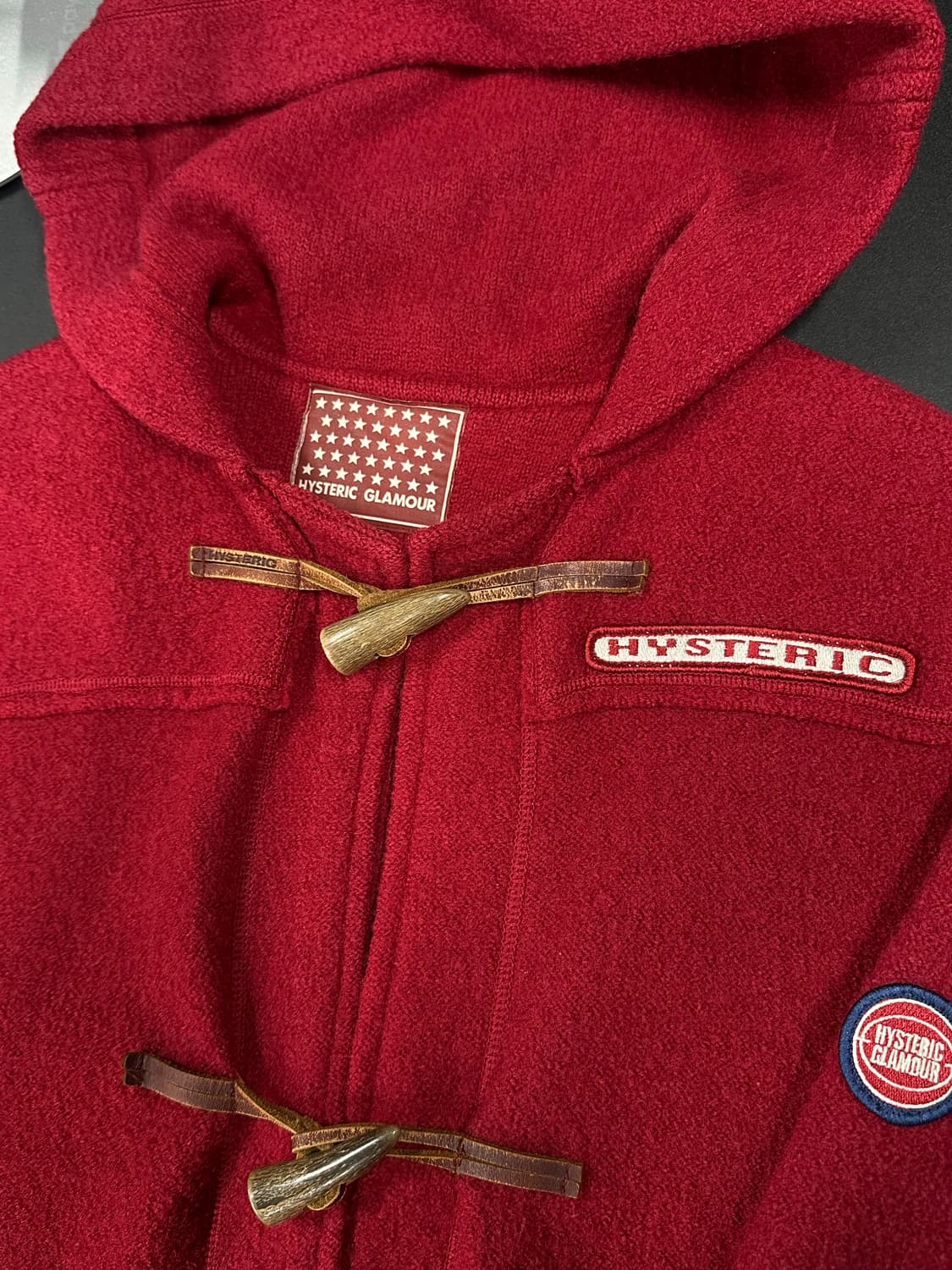 히스테릭 글래머 더블 울 코트 레드 상품이미지5