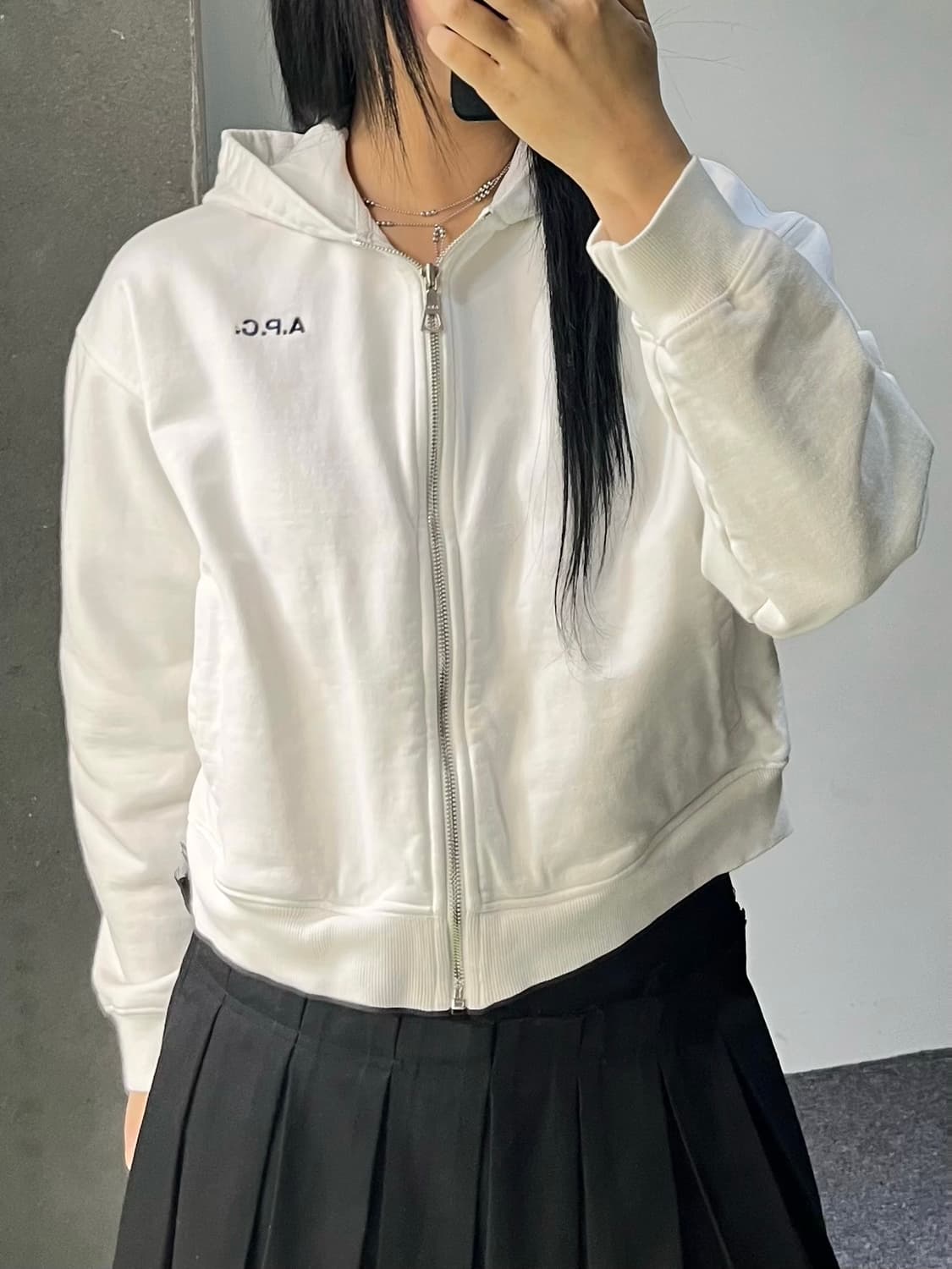 아페쎄 22f/w 로고 집 후디 상품이미지2