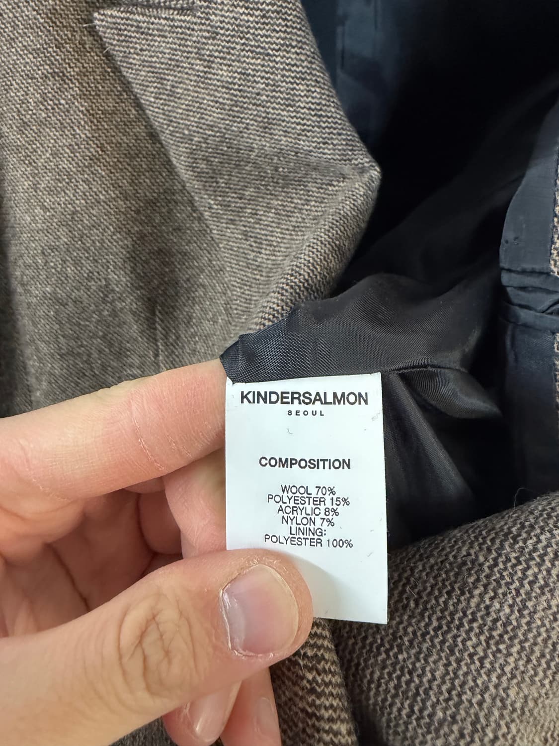 킨더살몬 헤링본자켓 킨더살몬자켓 킨더살몬코트 상품이미지3