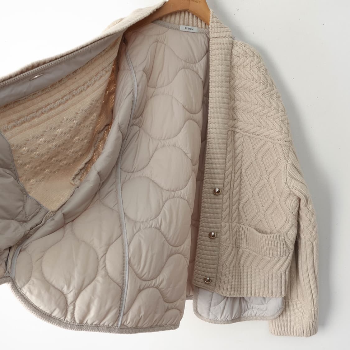 55/시스템 울 텍스처 블록 점퍼 상품이미지7