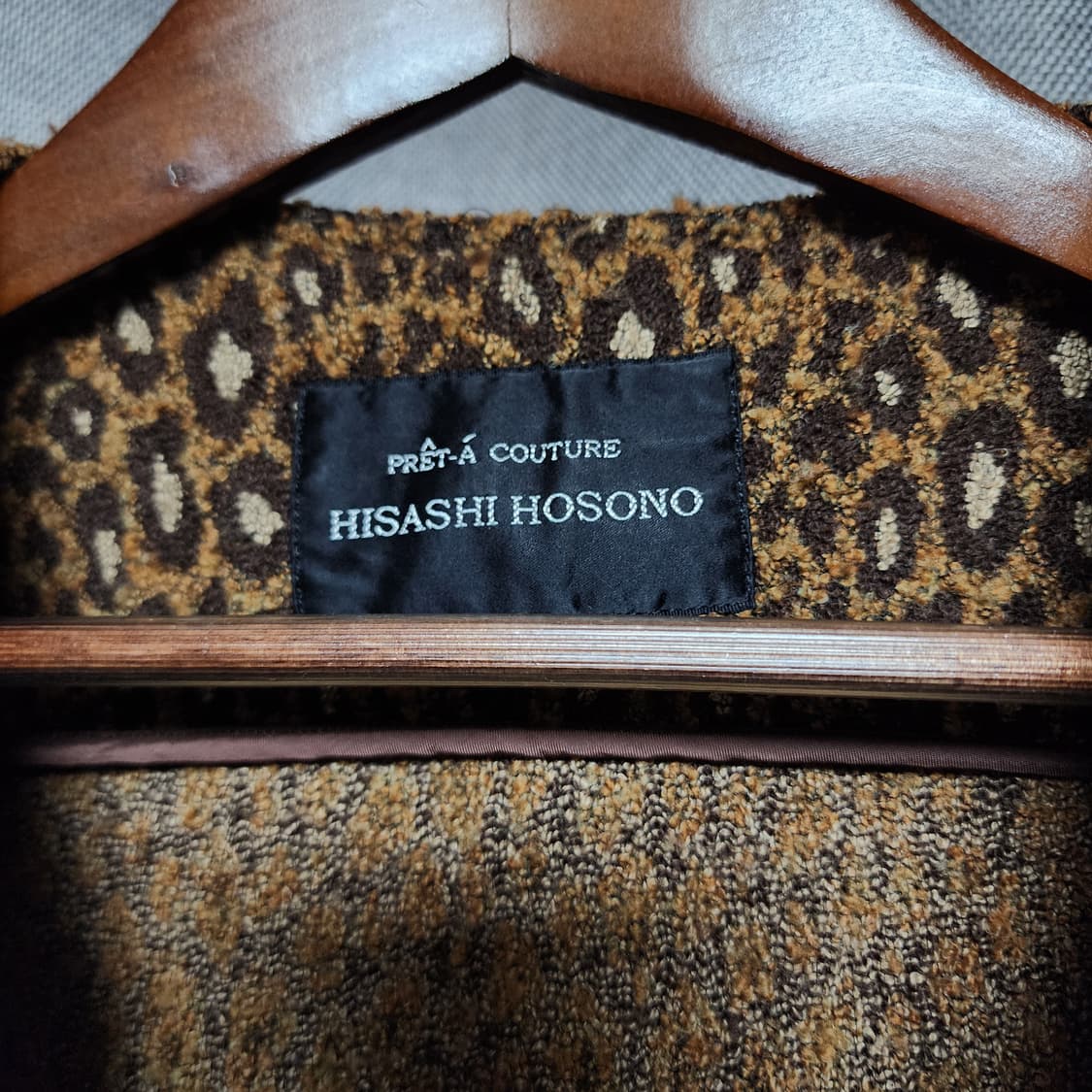 프레타 쿠튀르 호소노 히사시 요지야마모토 디자이너 레오파드 하프 자켓 상품이미지4