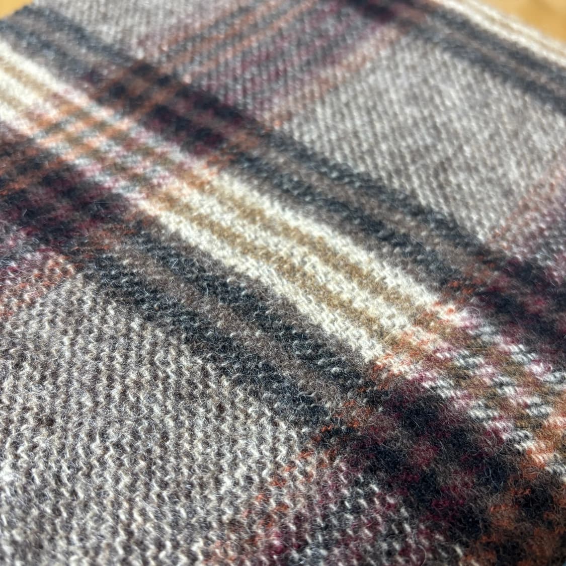 Beams 빔즈 플레이드 체크 브라운 머플러 목도리 (Brown) 상품이미지3