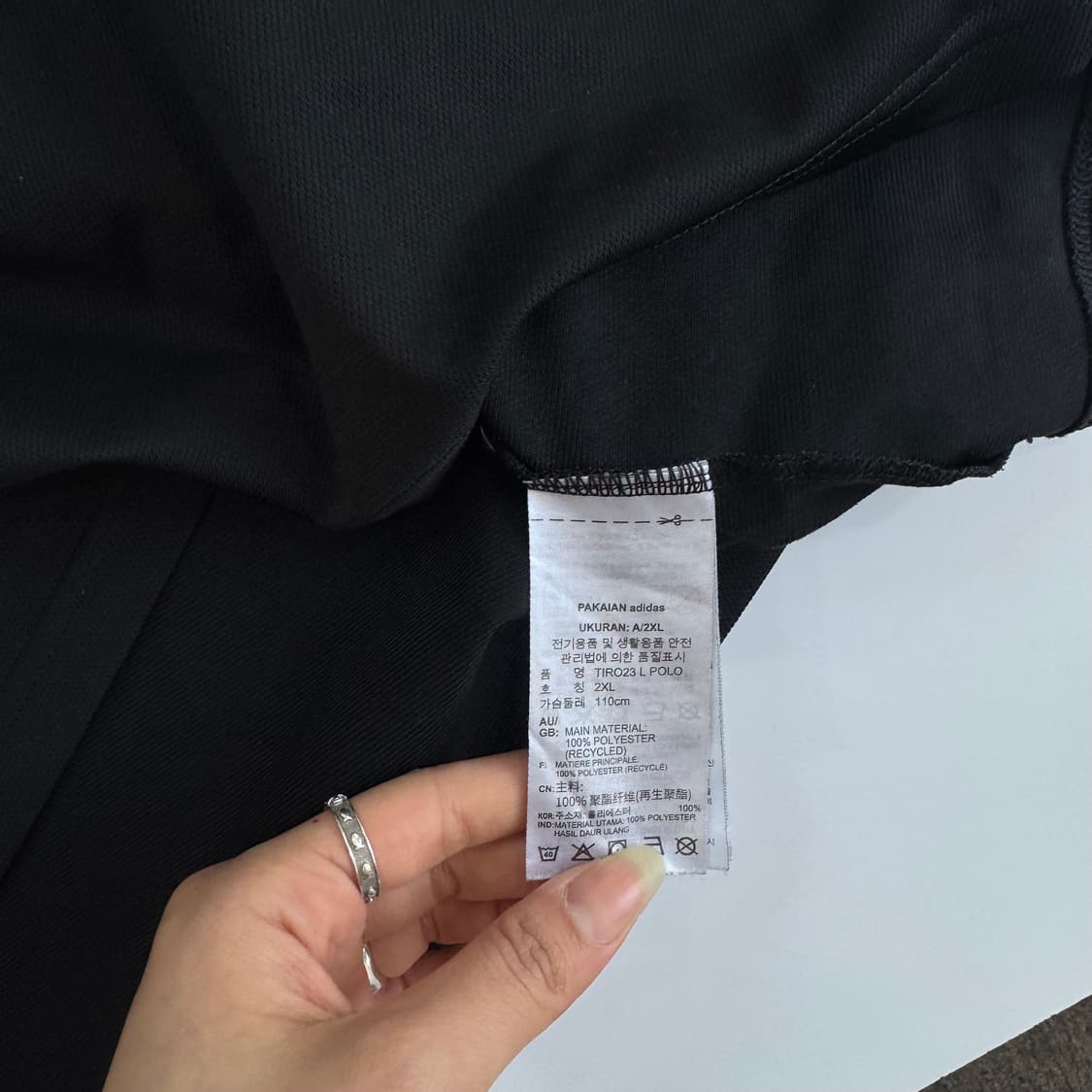 Adidas 아디다스 삼각로고 블랙 기능성 카라 반팔  상품이미지6
