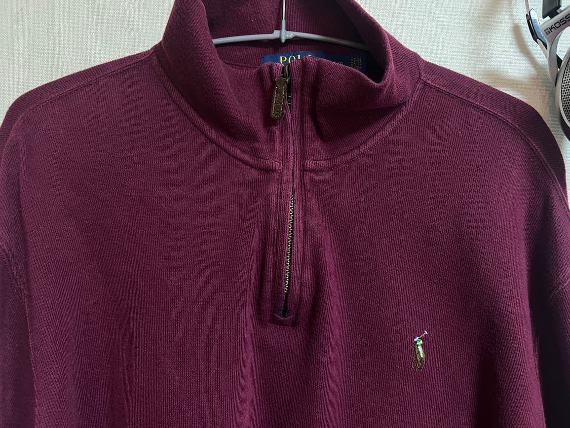 폴로 버건디 하프집업 니트 105~110(L~XL) 상품이미지3