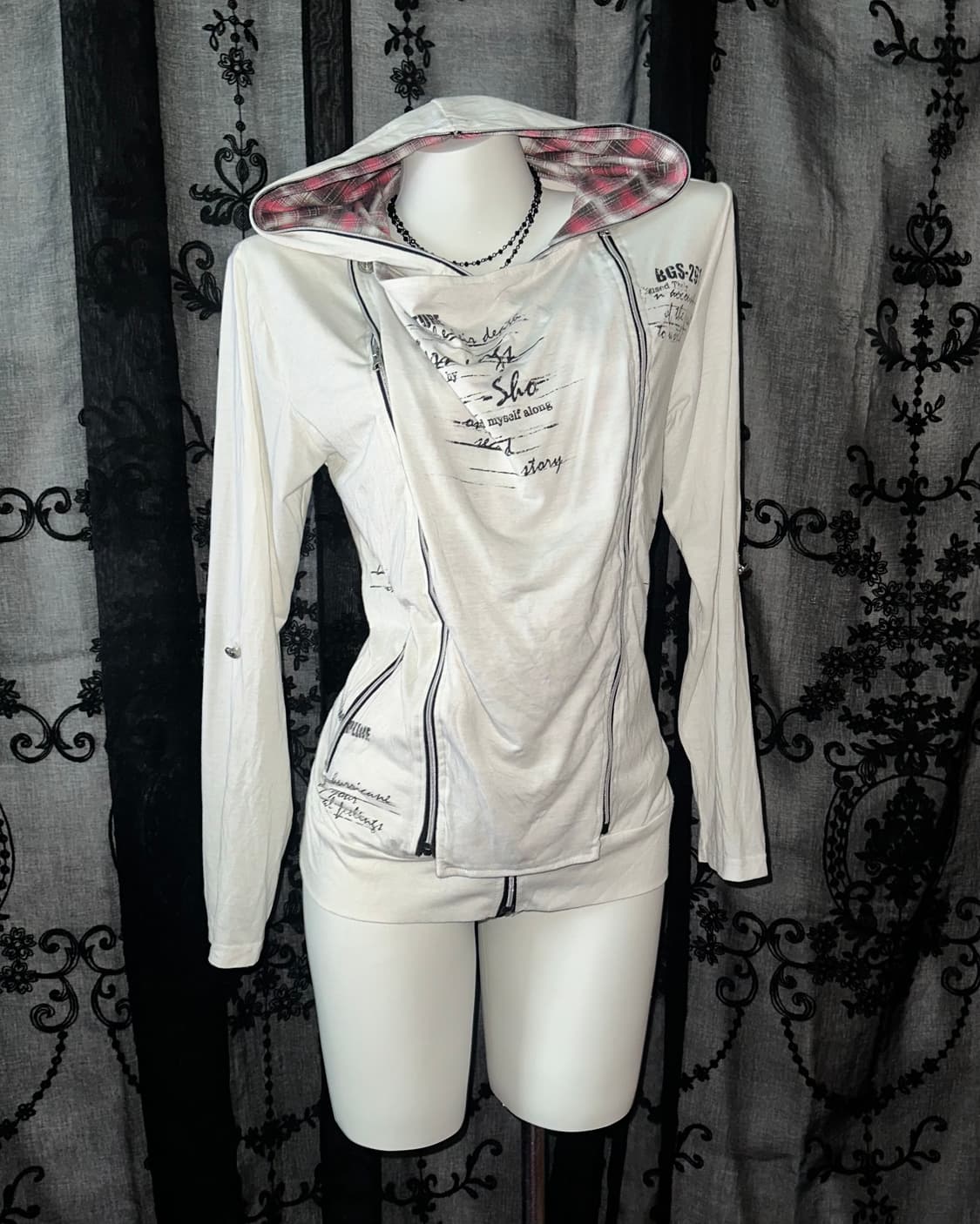 Punk Plaid Long Sleeve Tee 상품이미지1