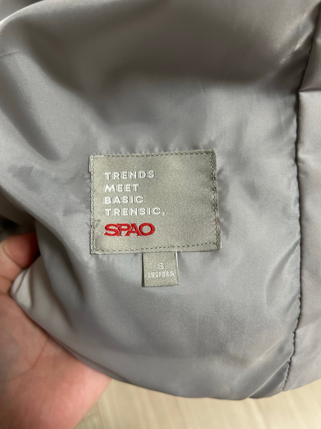 스파오 그레이 숏패딩 상품이미지2
