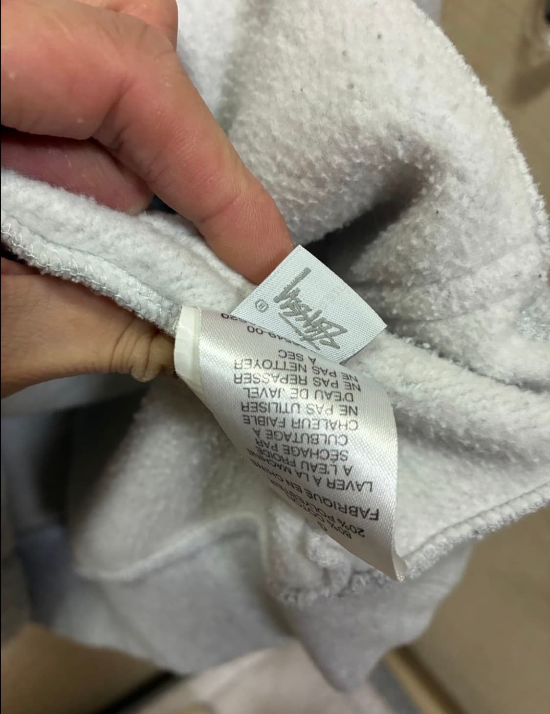 스투시 베이직 후드티 애쉬헤더 L 상품이미지4