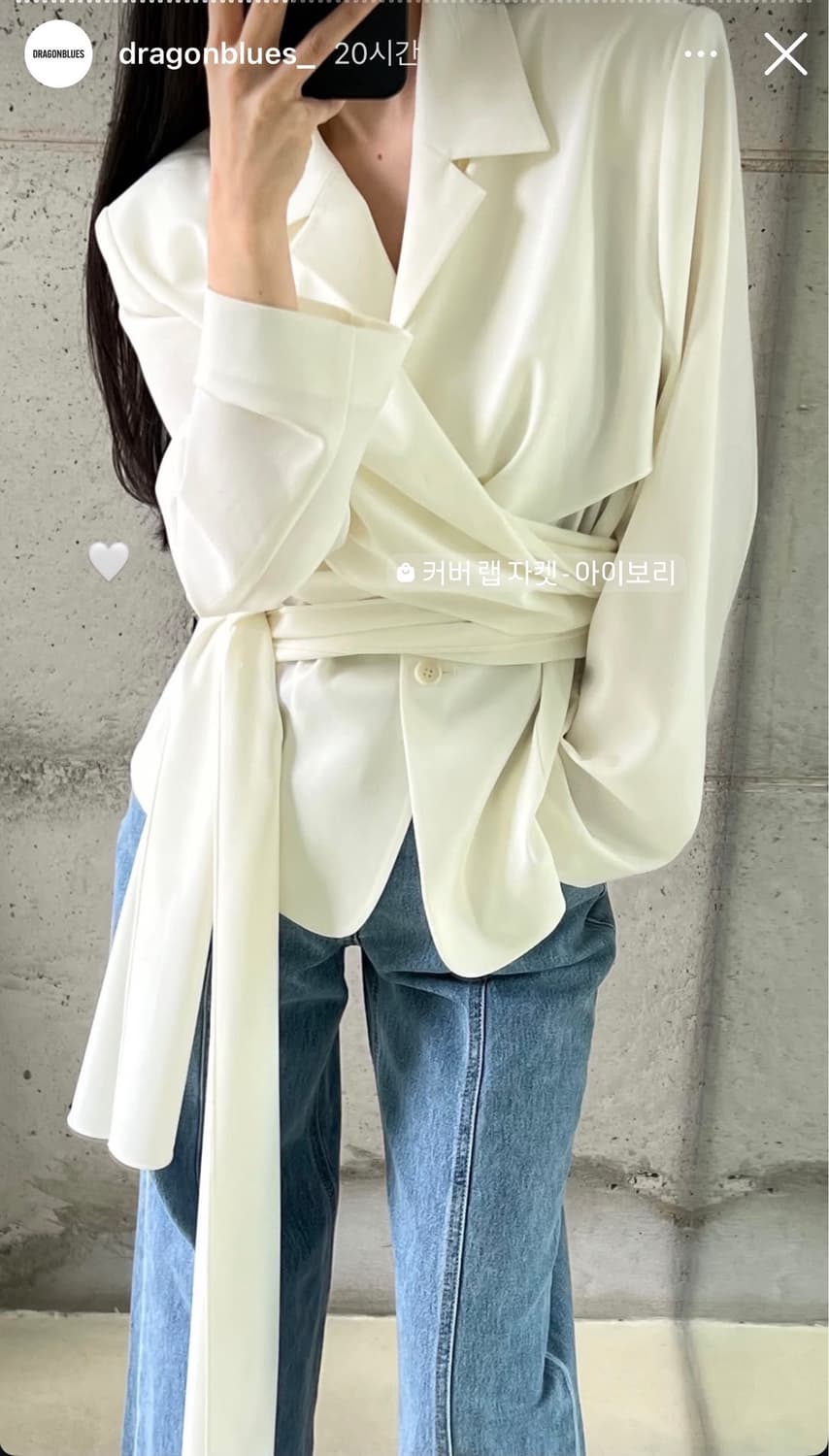 새상품)DRAGONBLUES 드래곤블루스 커버 랩 자켓 셔츠 M 상품이미지10