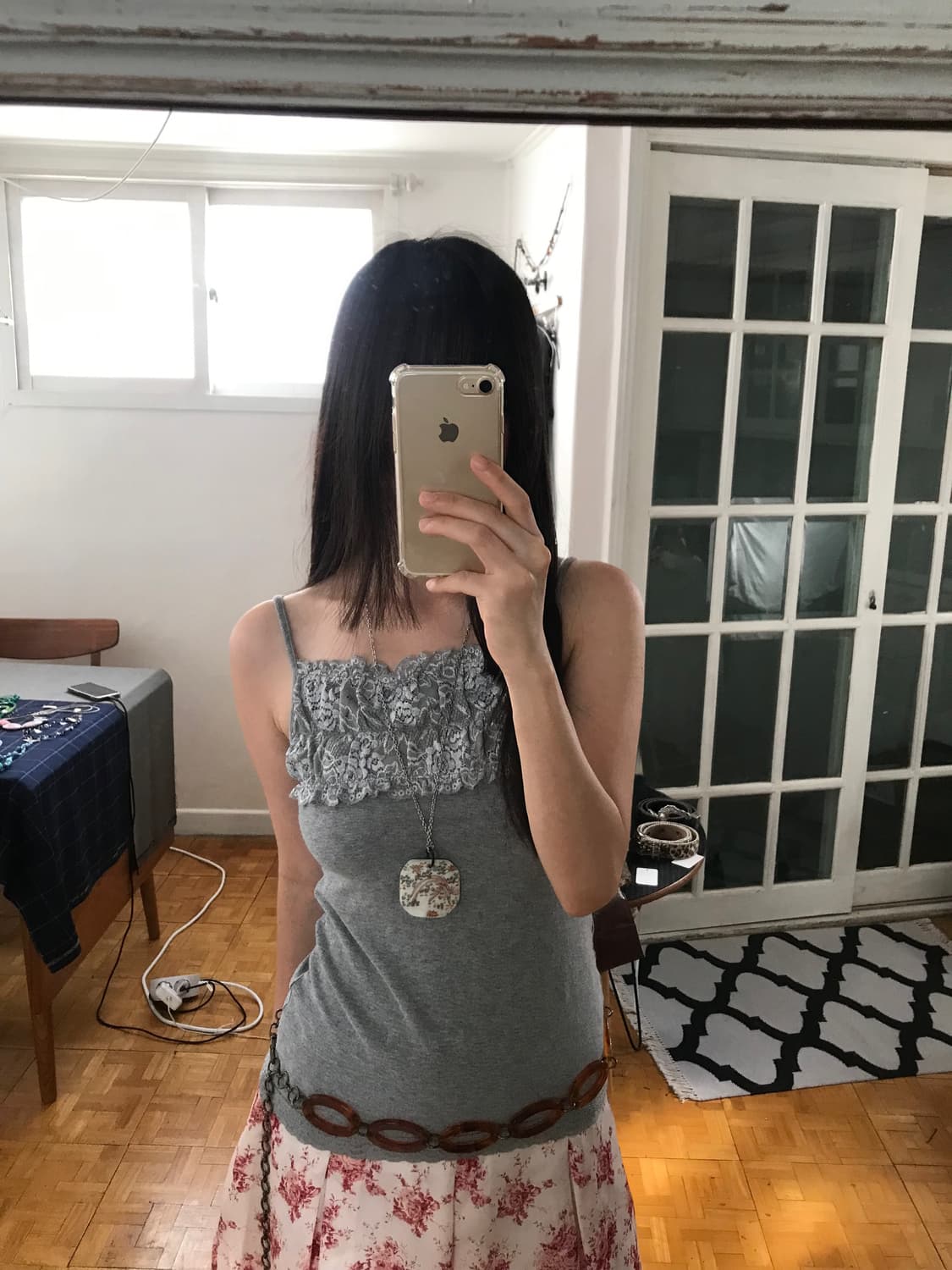 vintage lace sleeveless 상품이미지4
