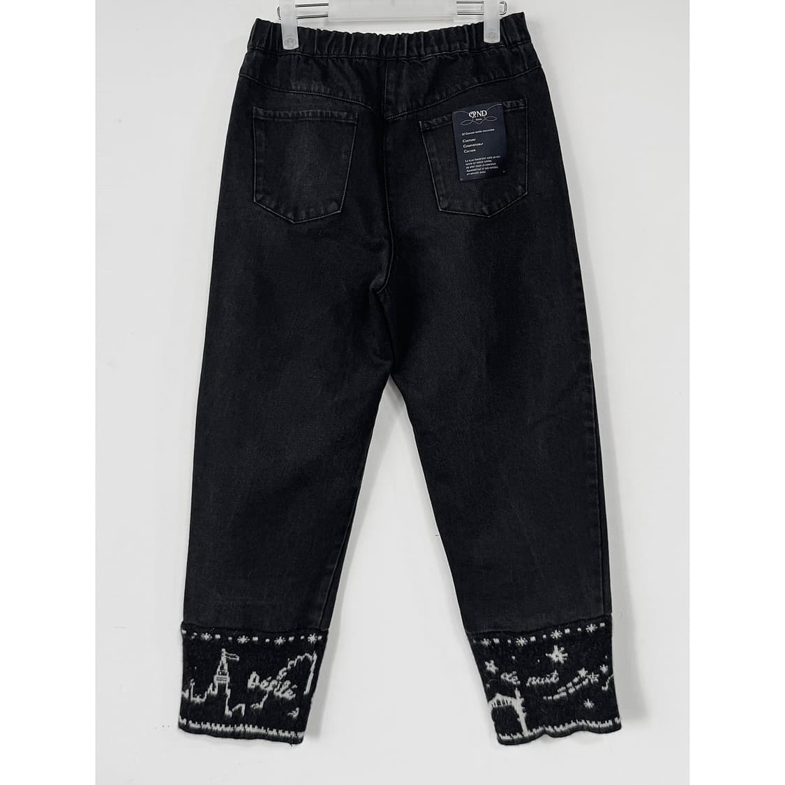 오즈세컨 신형 니트 블록 데님 팬츠 상품이미지5