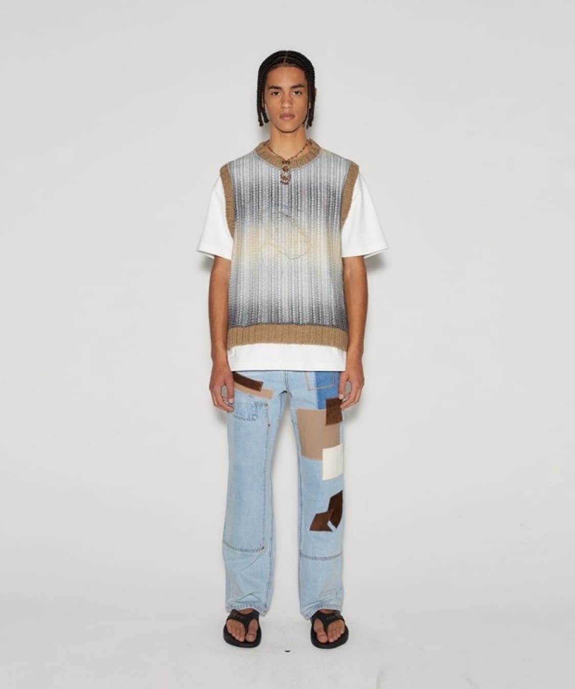 앤더슨벨 유니섹스 컷 앤 소운 니트 베스트 XL 상품이미지6