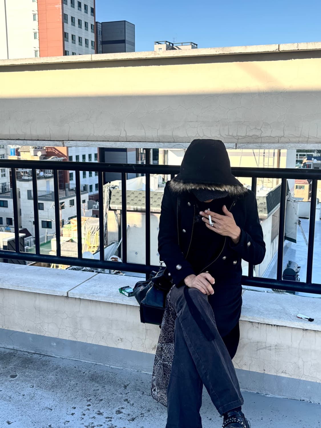 “Vintage” Black Semi- Boots Cut Pants 상품이미지9