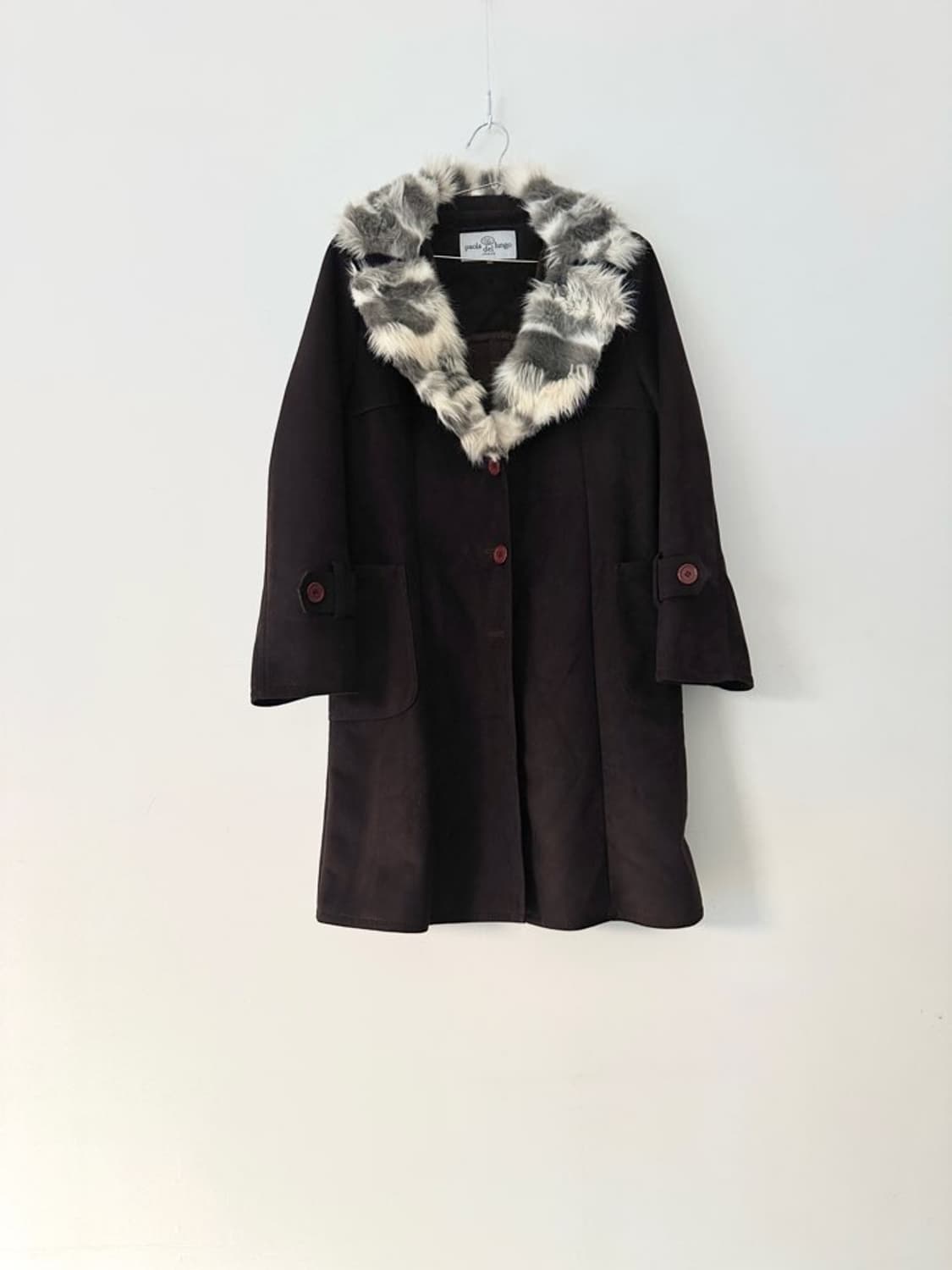 PAOLA DEL LUNGO zigzag fur detail coat  상품이미지3