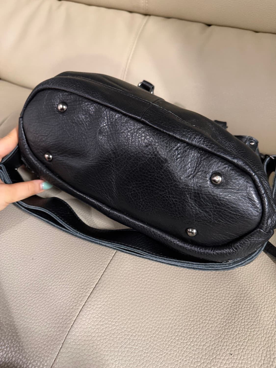 stud detail strap point real leather bag 상품이미지6