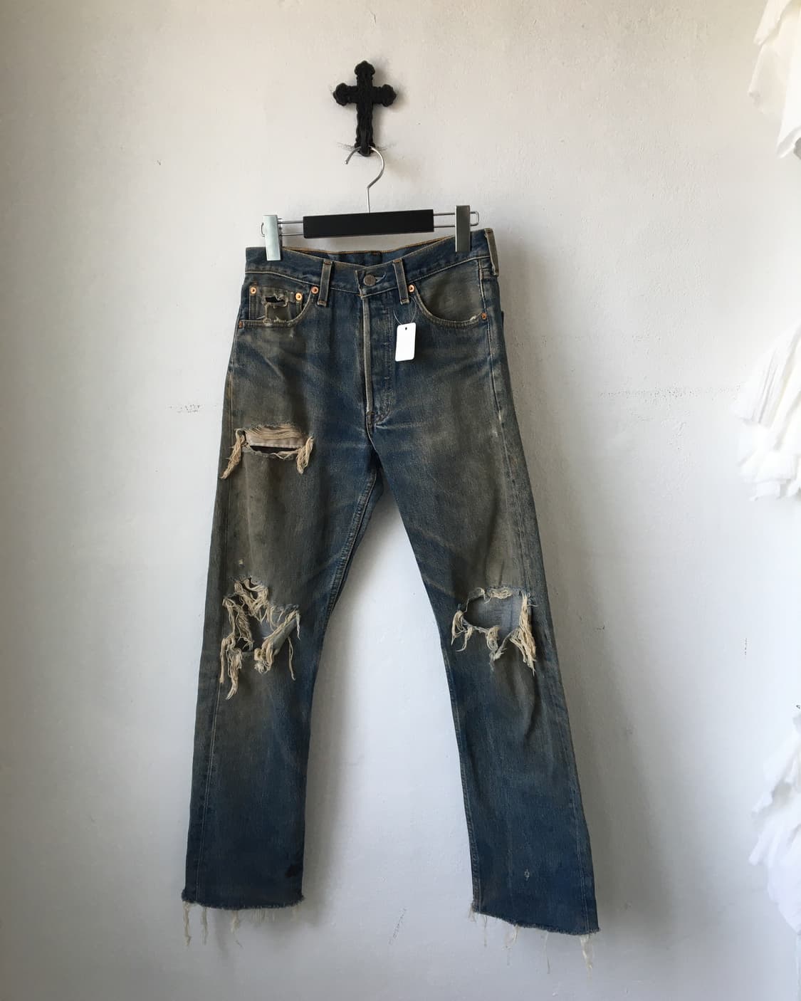 Levis 501 damage denim pants 상품이미지1