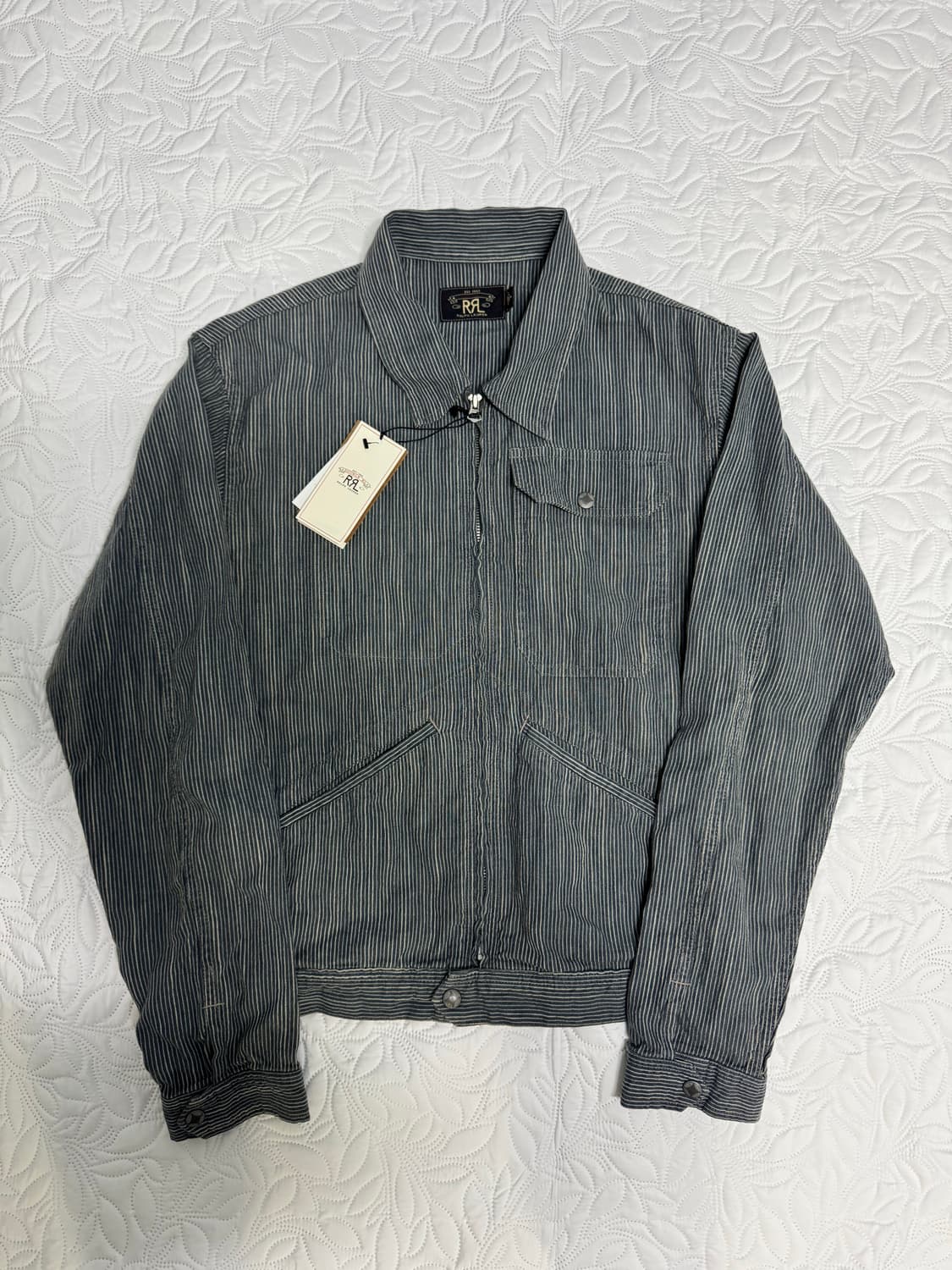 더블알엘 / 스트라이프 코튼 린넨자켓 / M 상품이미지4