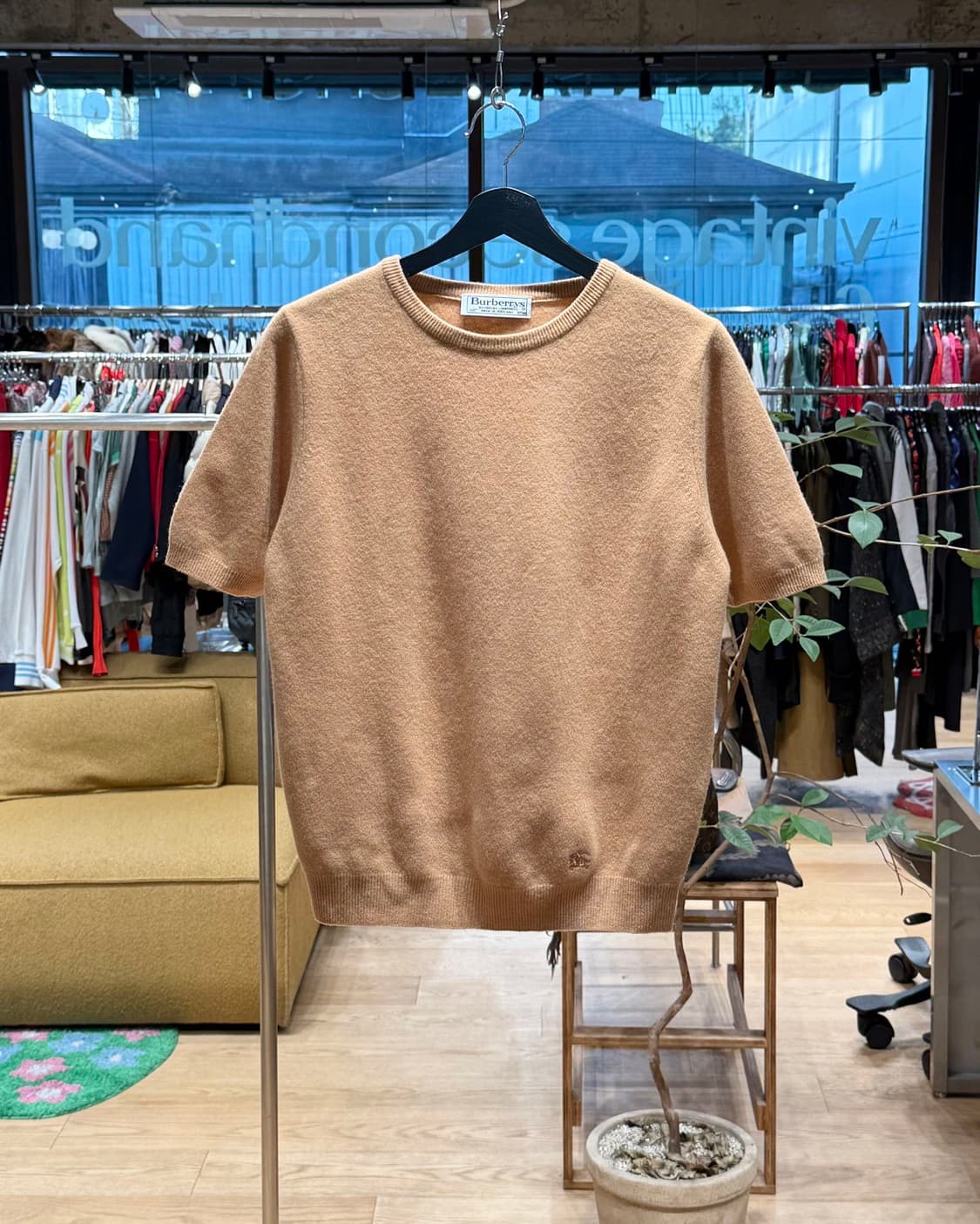 버버리 베이지 램스울 하프 니트  상품이미지1