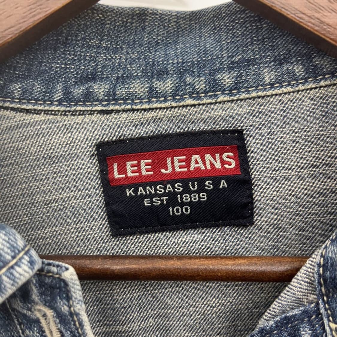 리 LEE 올드스쿨 빈티지 워싱 진청 데님자켓 100 C08401 상품이미지5