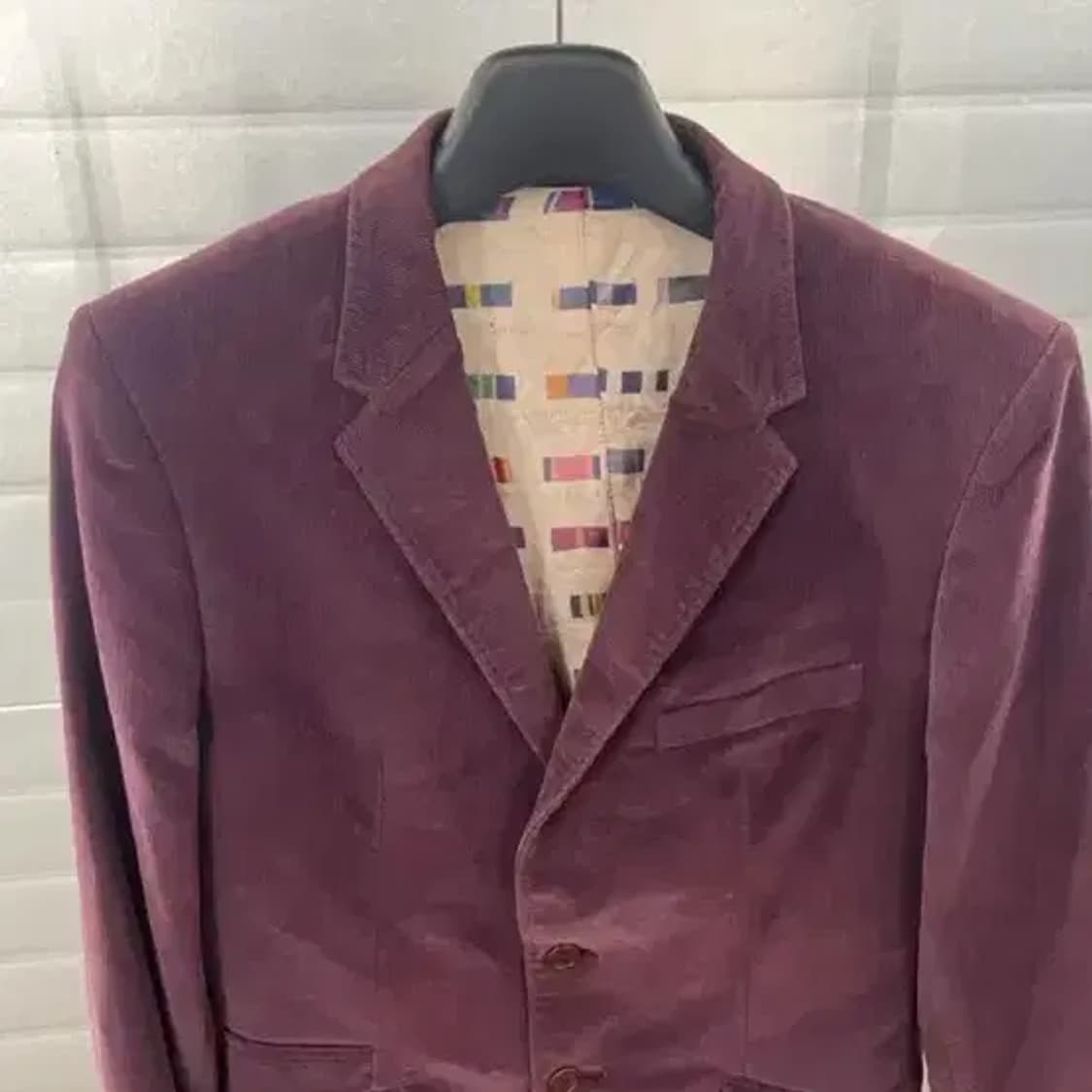 Paul Smith 벨벳 자켓 버건디 38 상품이미지3