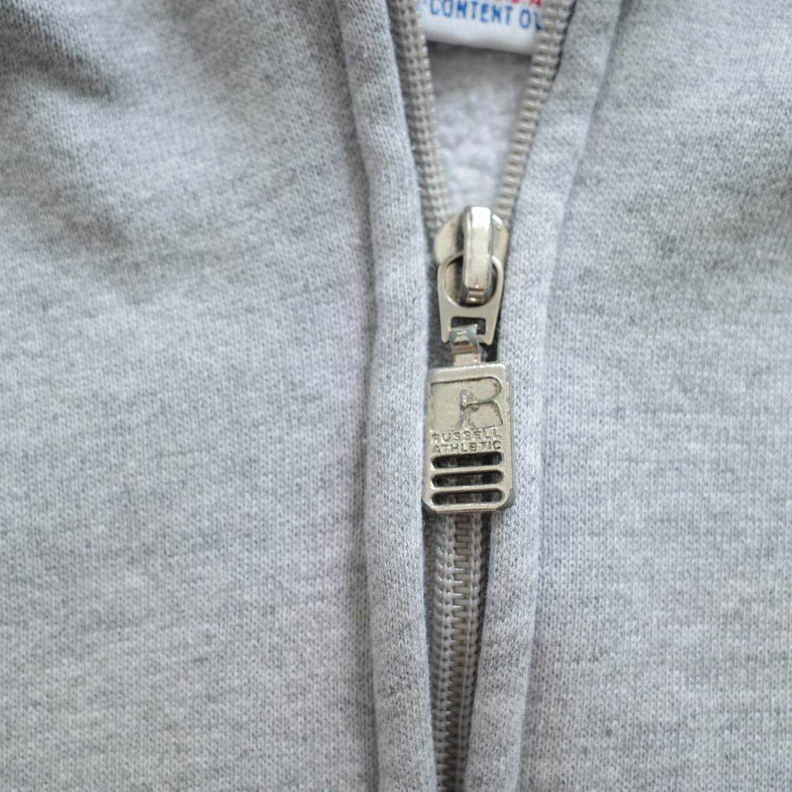 90s 러셀 애슬레틱 MADE IN USA 그레이 후드집업 XL 상품이미지5