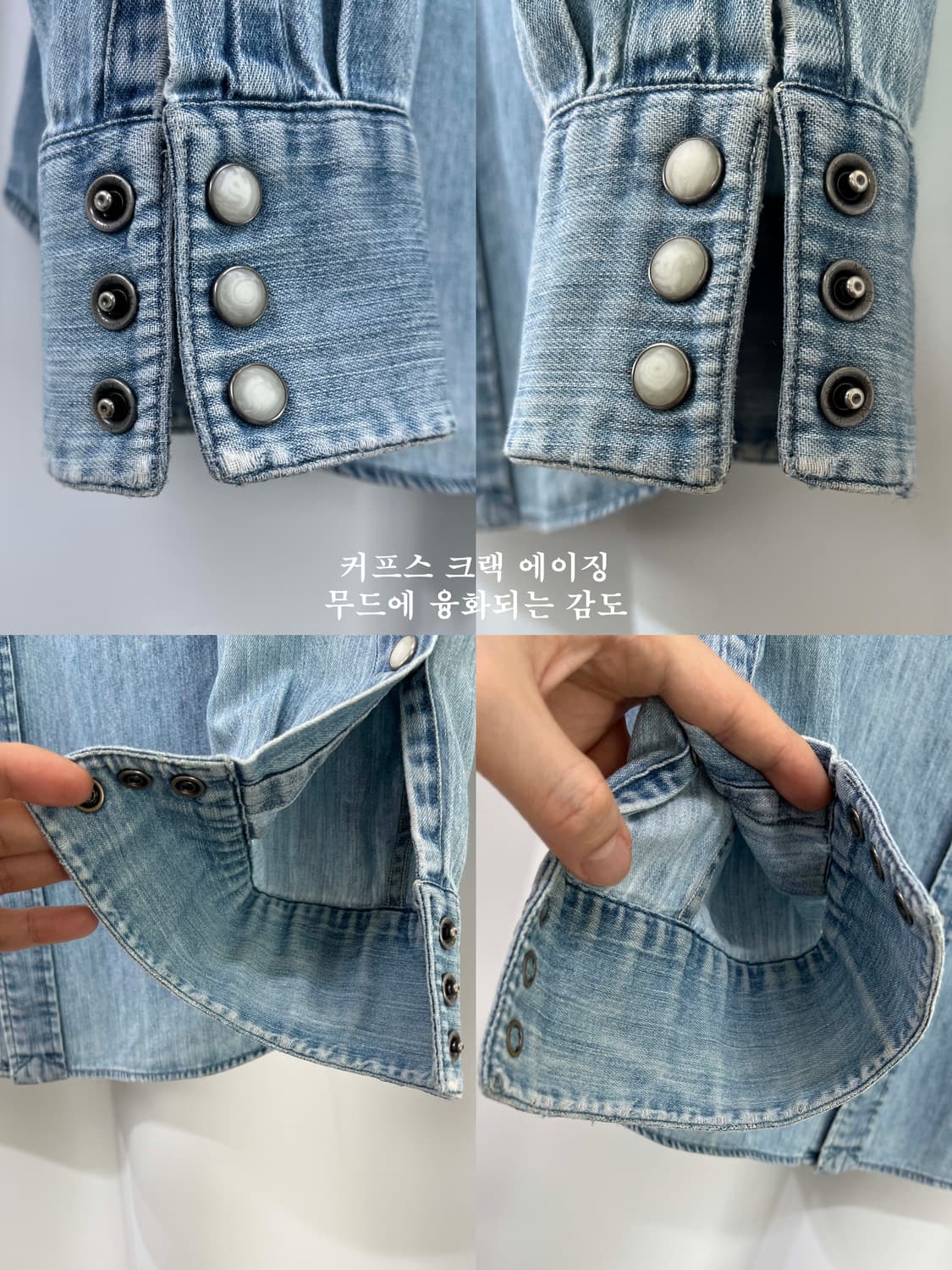 폴로 랄프로렌 콘초 사우스 웨스턴 워시드 데님 셔츠 상품이미지9