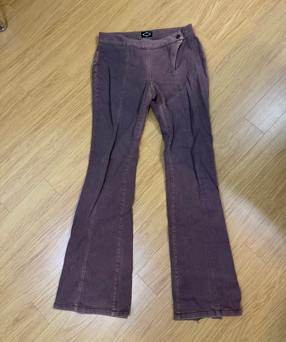 미스치프 워시드 부츠컷 팬츠 퍼플 그레이 M 상품이미지2