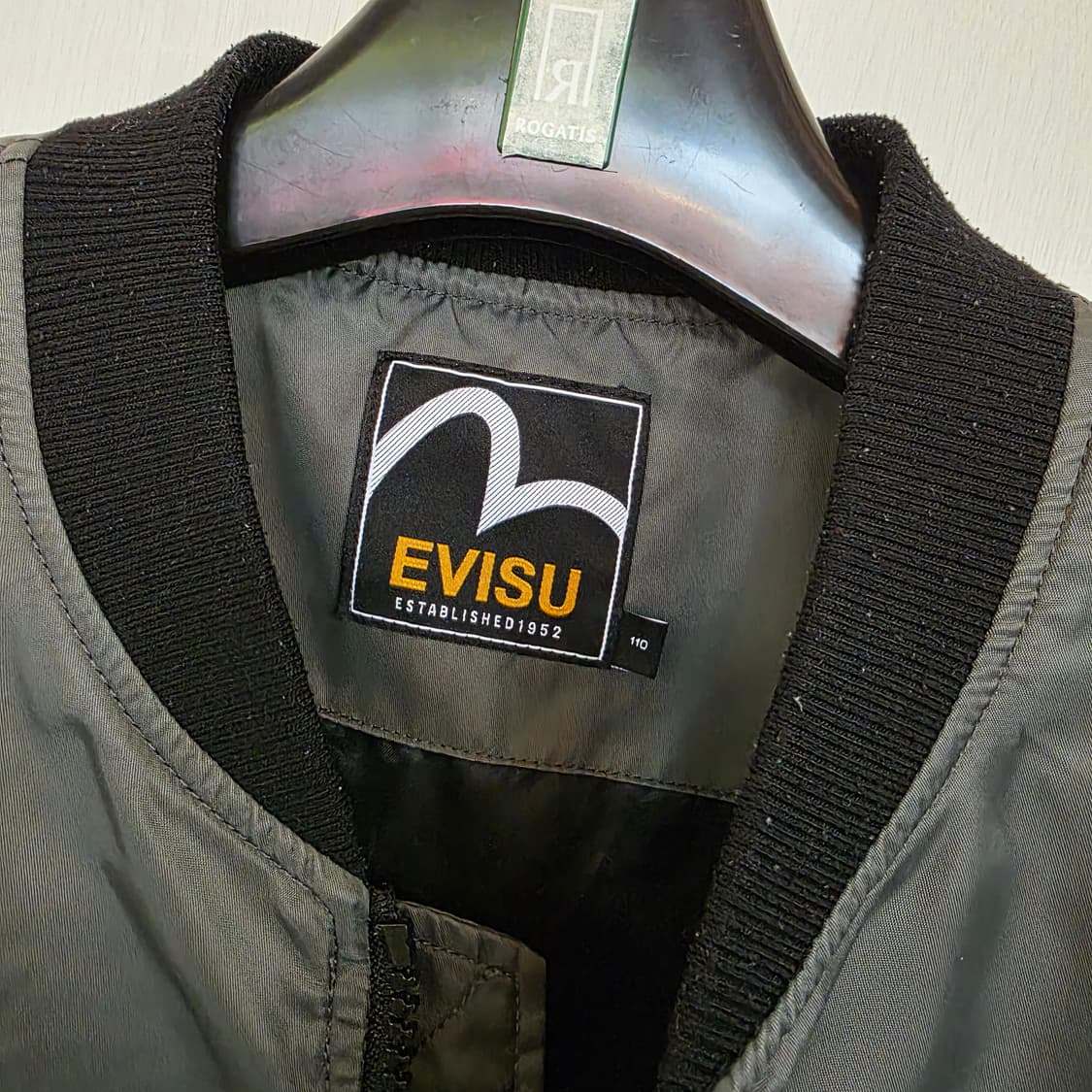 에비수 용 자수 봄버 자켓 그레이 (110) 상품이미지3