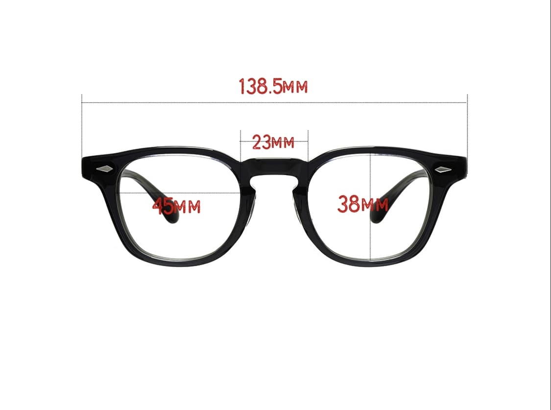 45사이즈의 다크그레이 스모크 안경 상품이미지4