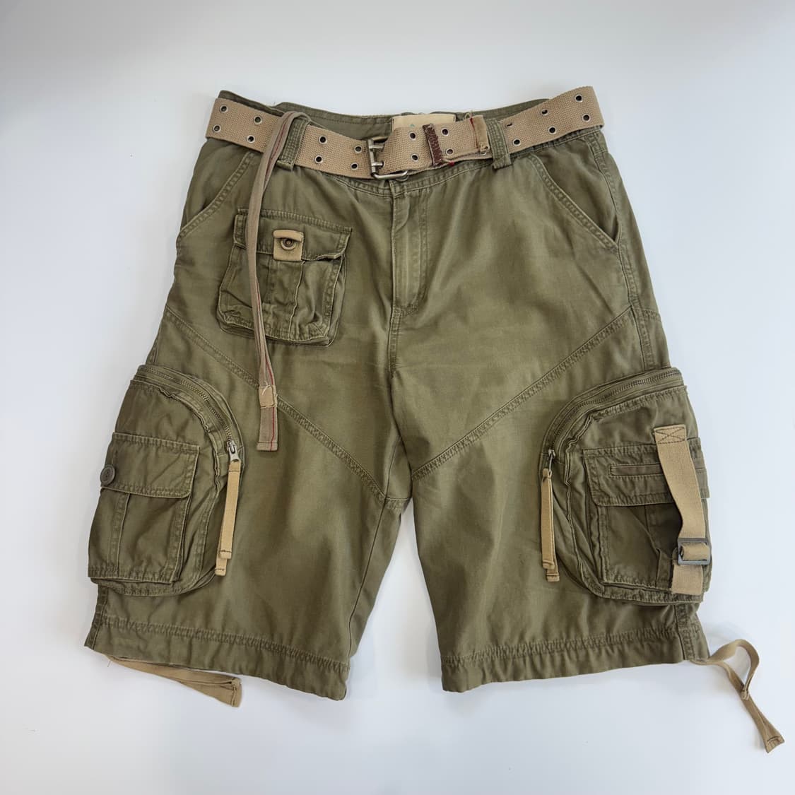 Twist&Denim 트위스트 앤 데님 카키 카고 버뮤다 팬츠 상품이미지4