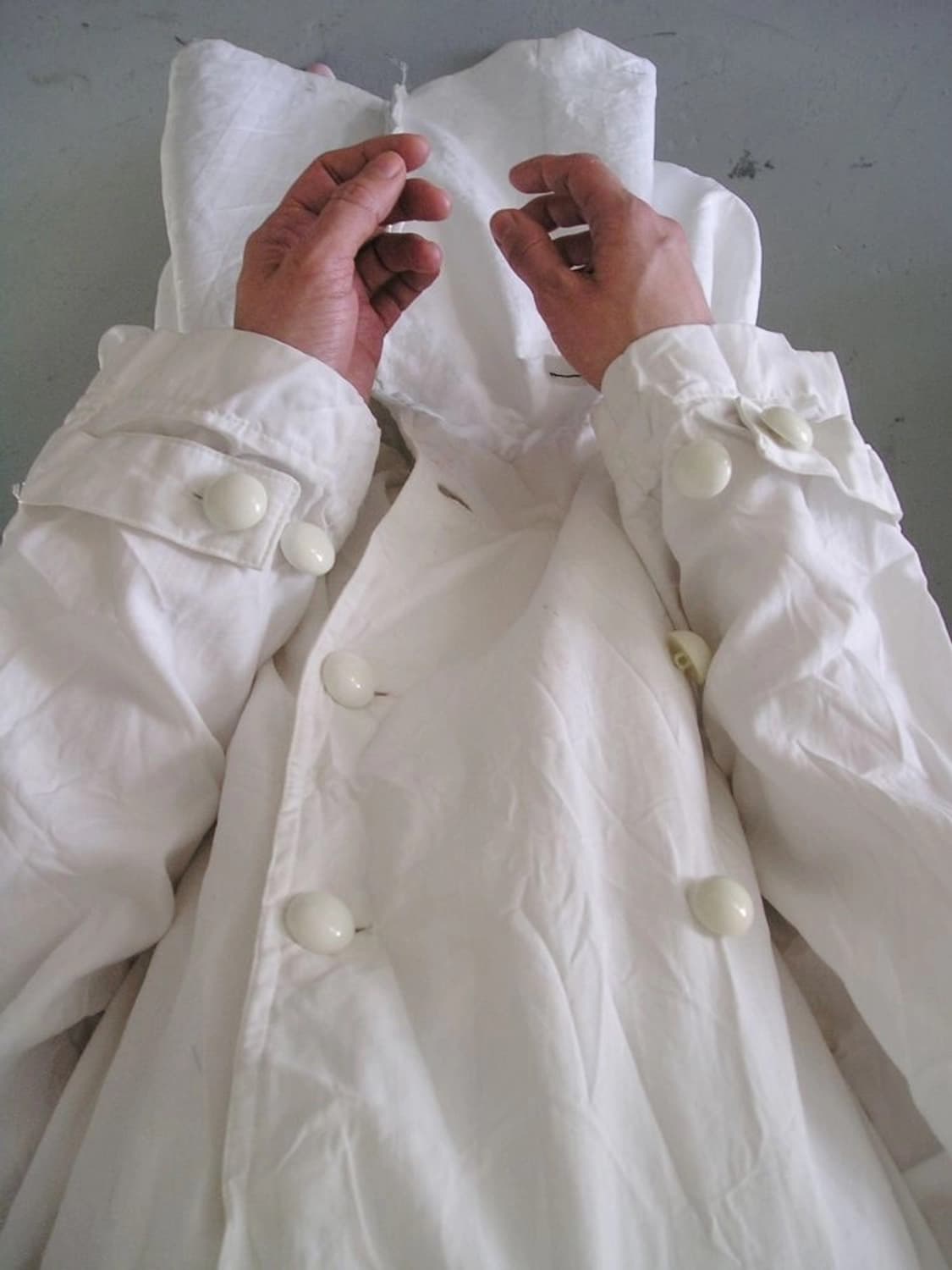 에옹쓰 Paper Vintage Coat - White  상품이미지3