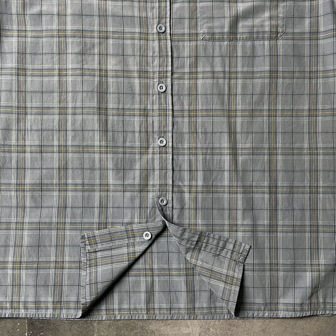 DICKIES 디키즈 블루그레이 체크 반팔 워크셔츠 A01019 상품이미지4