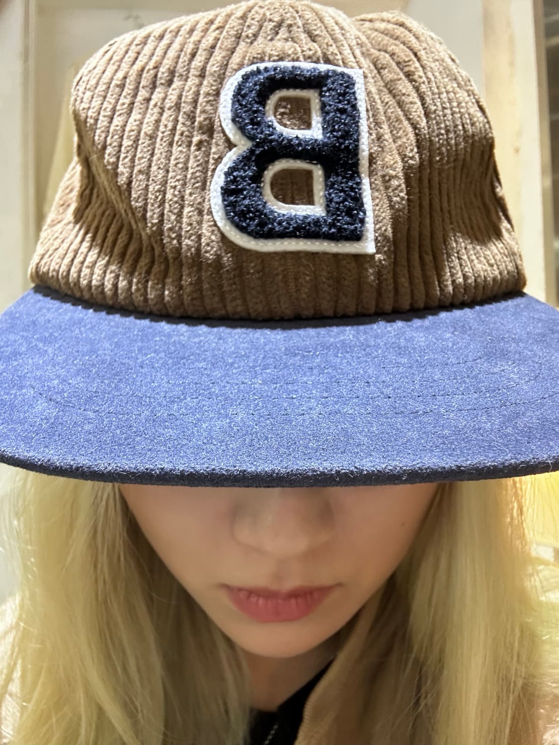 브라운 코듀로이 캡 모자 상품이미지2