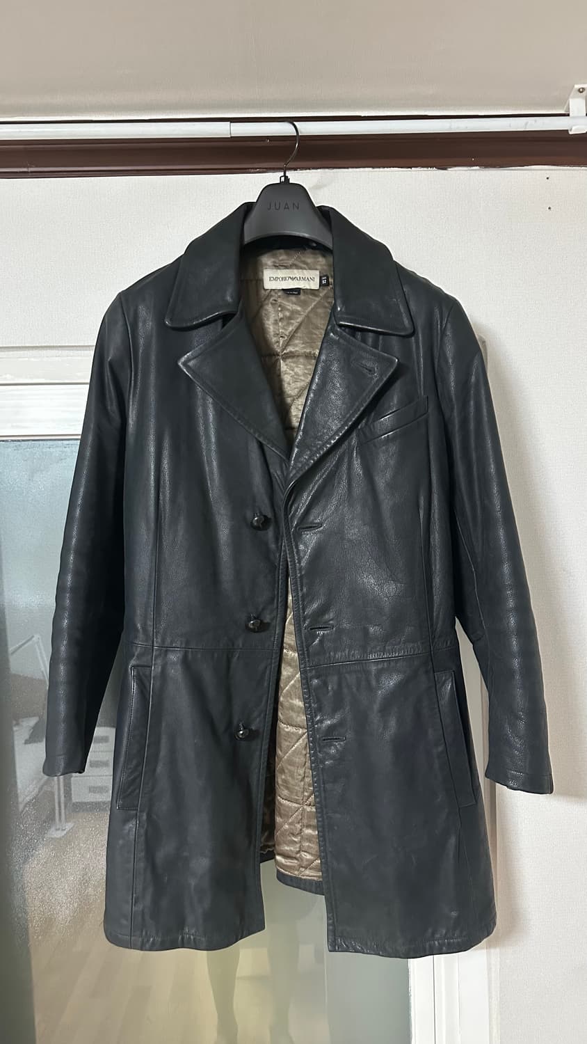 [52] 00s 엠포리오 아르마니 레더 코트 상품이미지1
