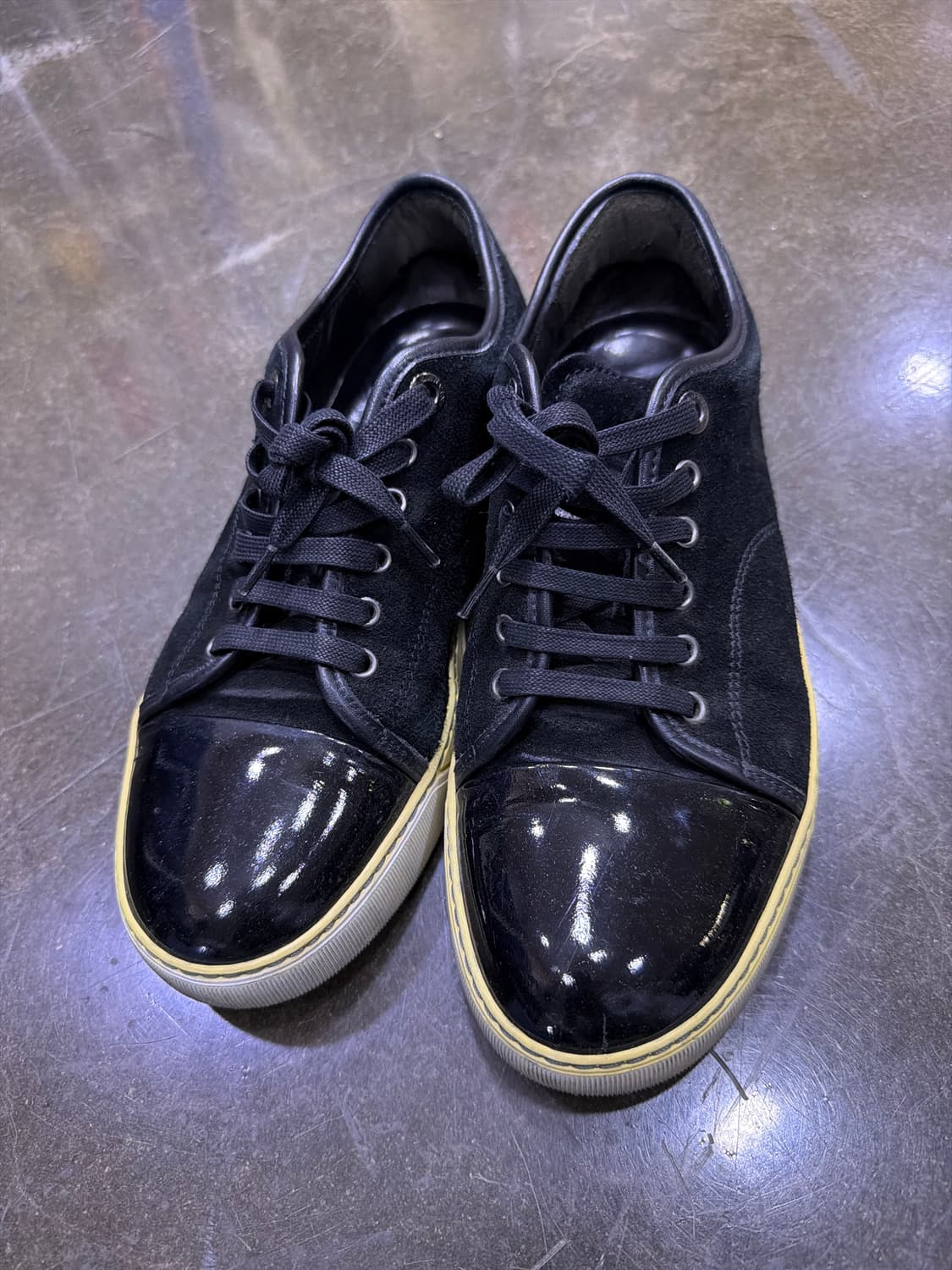 랑방 벨루어 스웨이드 스니커즈 블랙 5 사이즈 240 상품이미지2