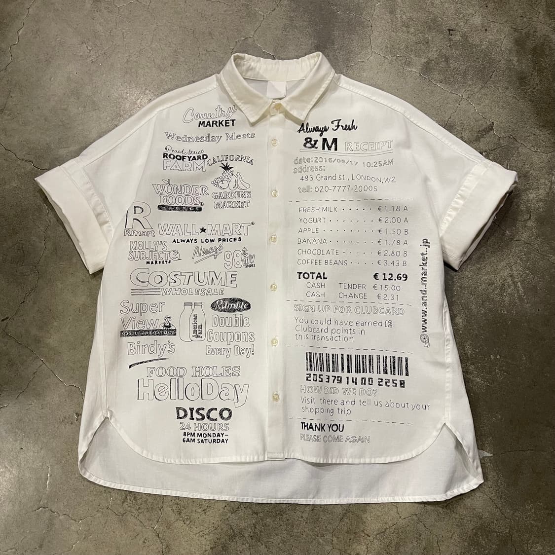 rivet&surge 화이트나염 1/2셔츠  상품이미지2