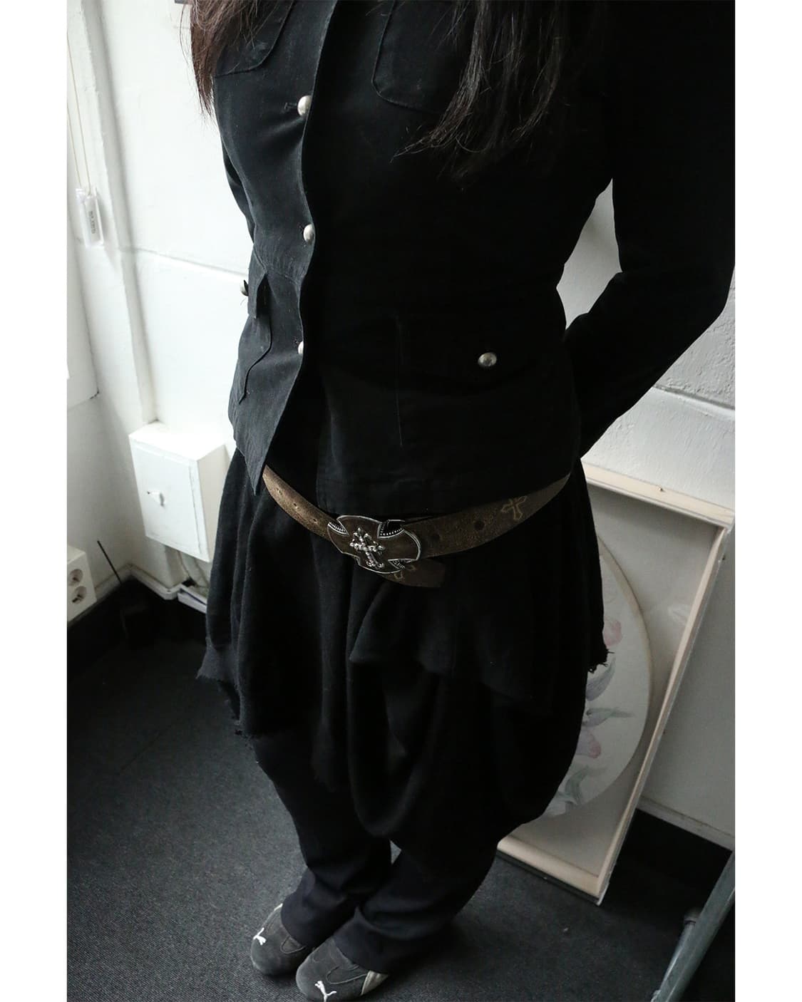 저스틴 크로스 레더 벨트 상품이미지2