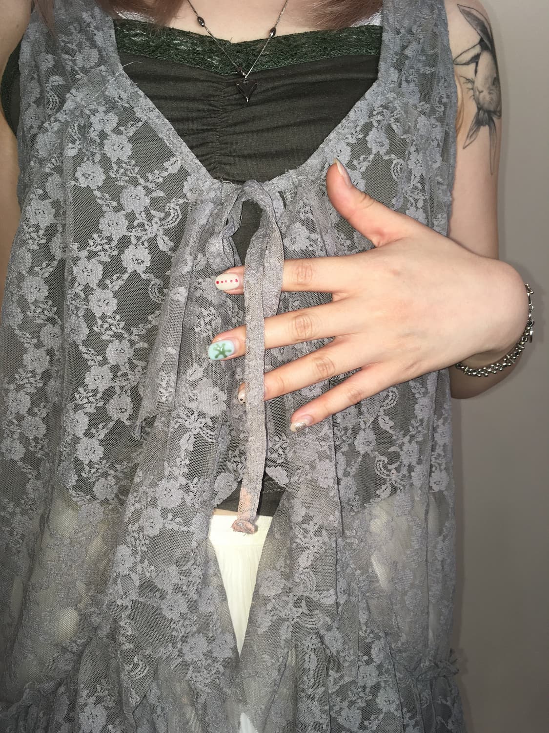 Set) jpn vintage soragrey frill cd+muffl 상품이미지4
