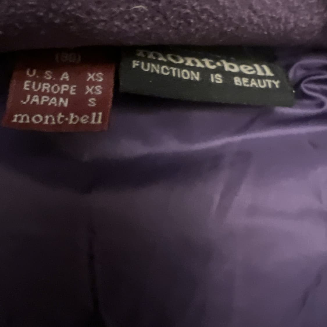 10s 몽벨 EX 라이트 다운 파카 블랙/퍼플 상품이미지5