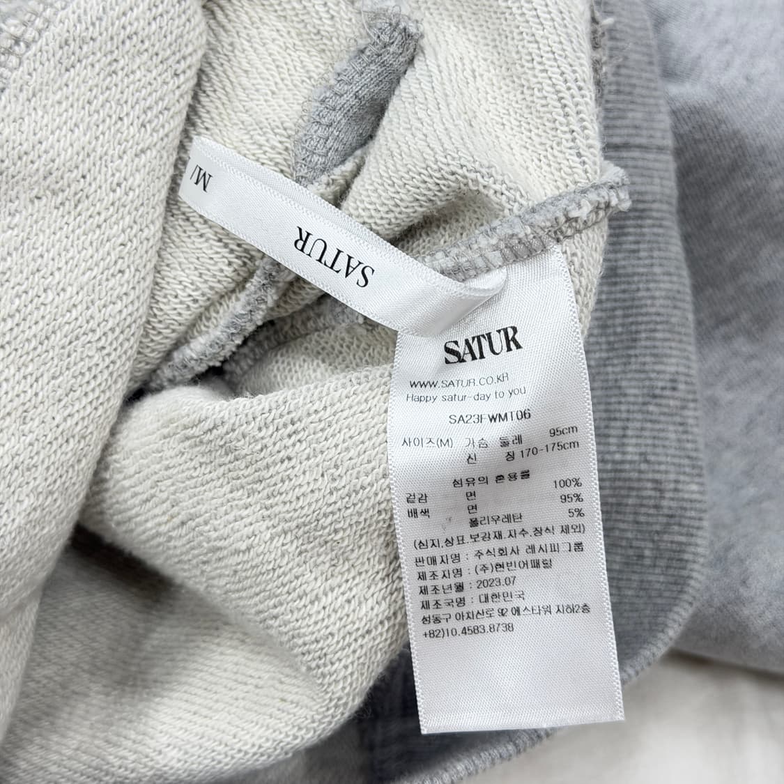 세터 리벳 아플리케 포켓 로고 스웻 후드티 그레이 M 상품이미지5