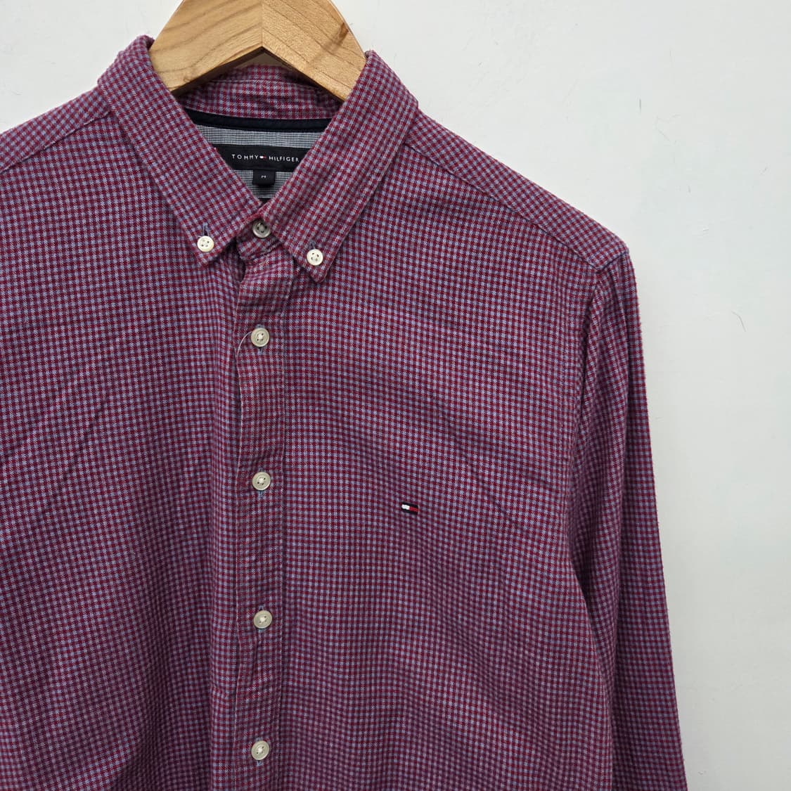 타미힐피거 긴팔 체크 셔츠 남M 상품이미지3