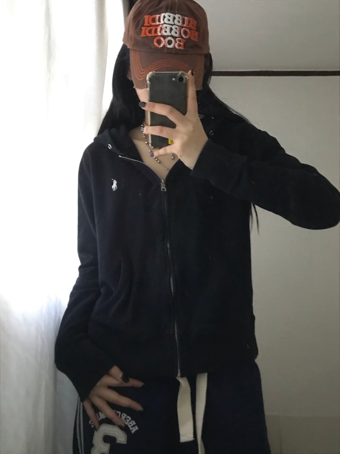 폴로 블랙 후드집업 상품이미지7