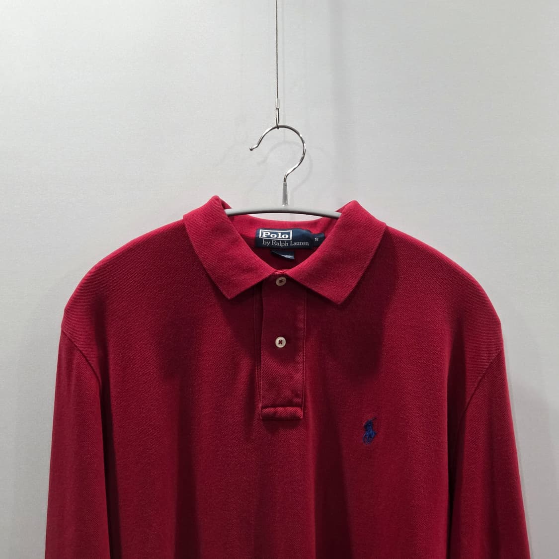 폴로랄프로렌 피케 카라 롱슬리브 레드 S 상품이미지2