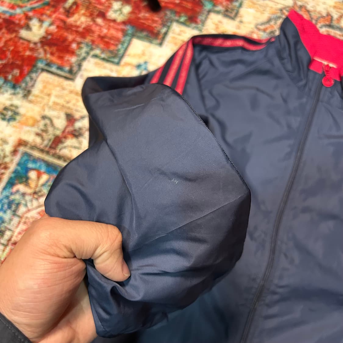 [M] 아디다스 글리터 핑크 삼선 바람막이 상품이미지3