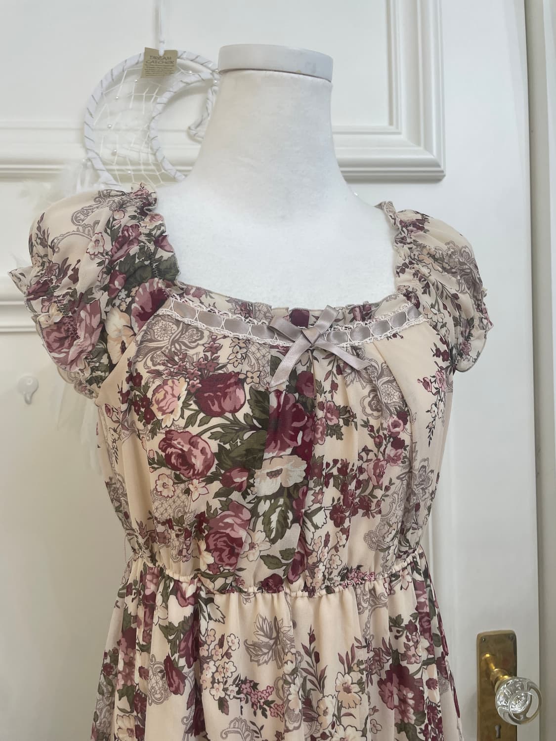 LEST ROSE beige flower lace point opc 상품이미지6